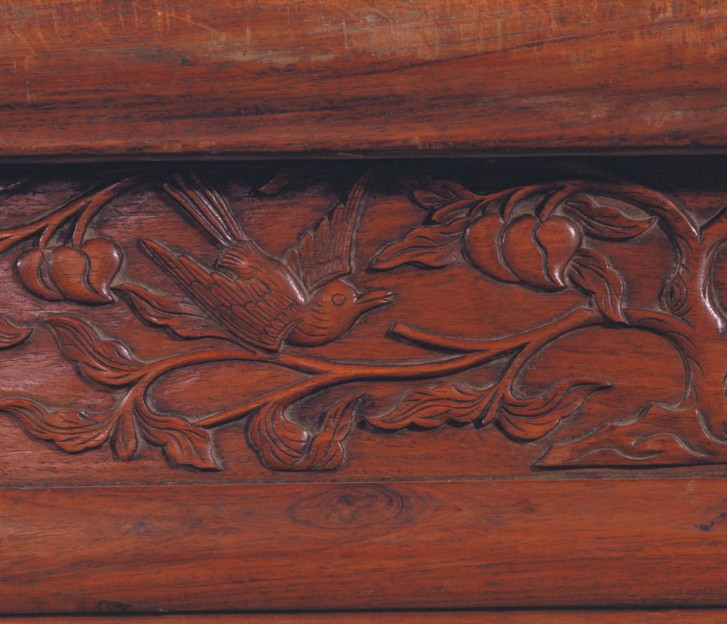 图片[5]-Yellow rosewood moon door frame bed-China Archive